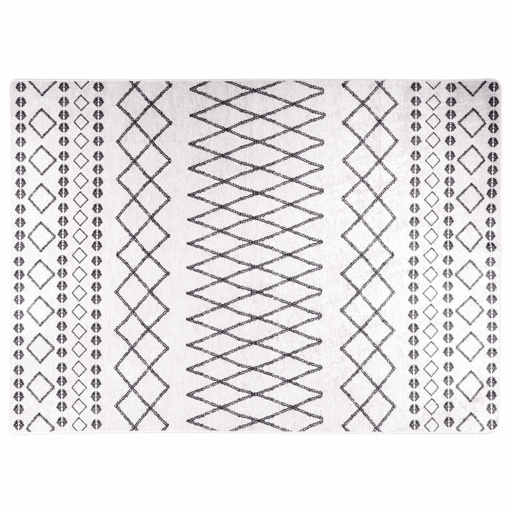 Alfombra lavable negro para salón, 120 × 180 cm - 2