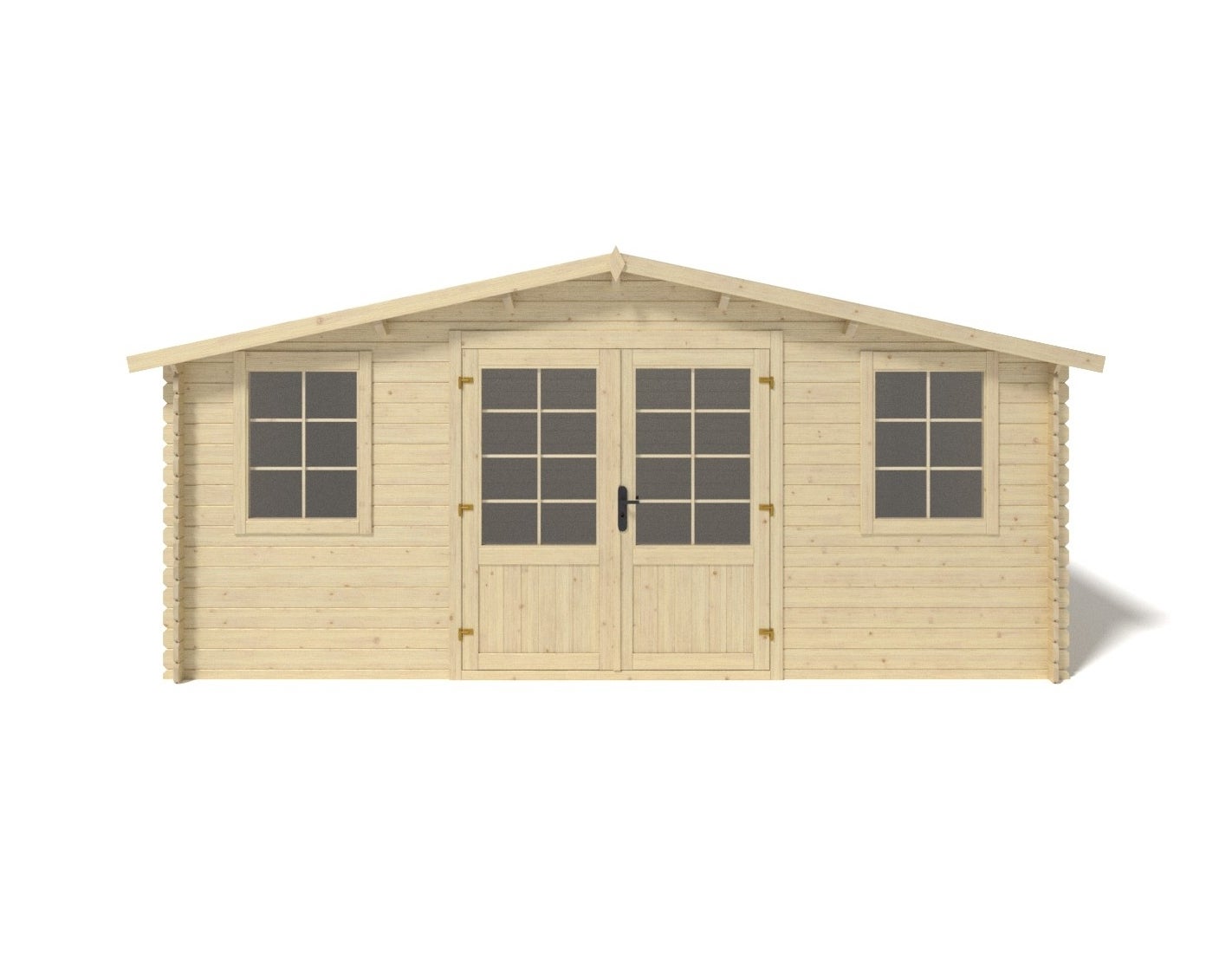 Abri de jardin en bois - 20m2 - 5x4m - Ep. 28mm - Couleur: naturel - DOM526 - ALTANKA - 5