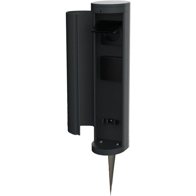 Novatool torre tomada dupla externa antracite redonda IP44 com tampa