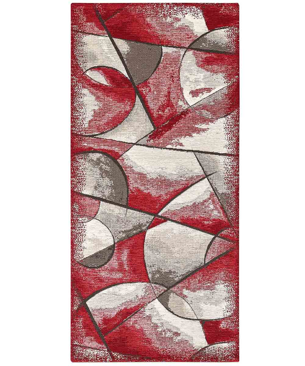 Dywan welurowy antypoślizgowy UNIVERSO 55x240 cm CZERWONY | GalleriaFarah1970