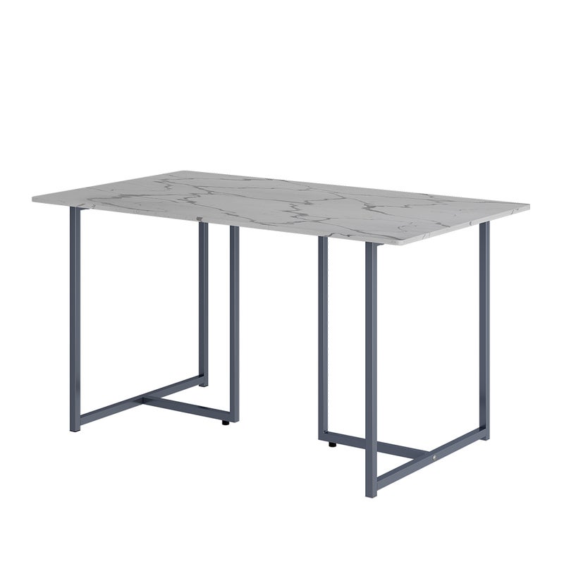 Vicco Stół do jadalni Merido, Szary/marmurowo-biały, 140 x 80 cm