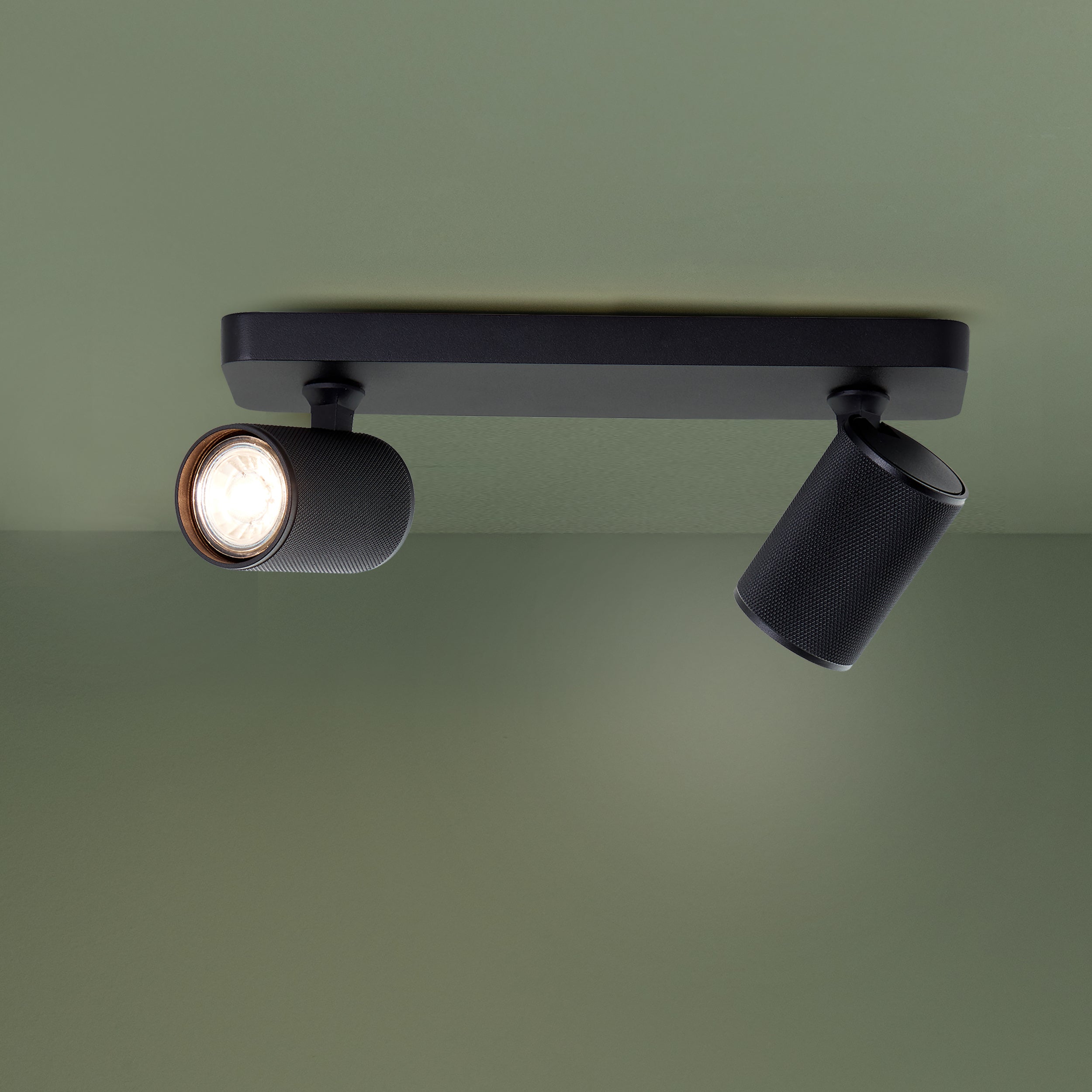 Lampa Brilliant Spot bar LED Marty 2 żarówki piaskowy czarny metal czarny 2x GU10, 10 W, żarówki LED w zestawie i wymienne - 5