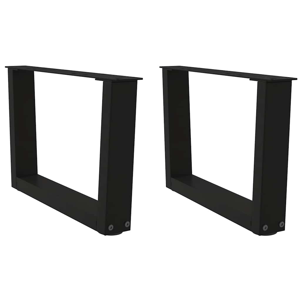 Nogi do stolika kawowego w kształcie litery V 2 szt. Czarne 50x(30-31,3) cm Stal vidaXL