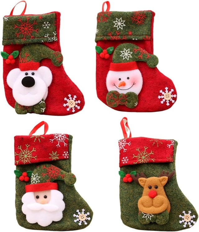 Lot De 4 Cintres Pour Chaussettes De Noël, Revêtement