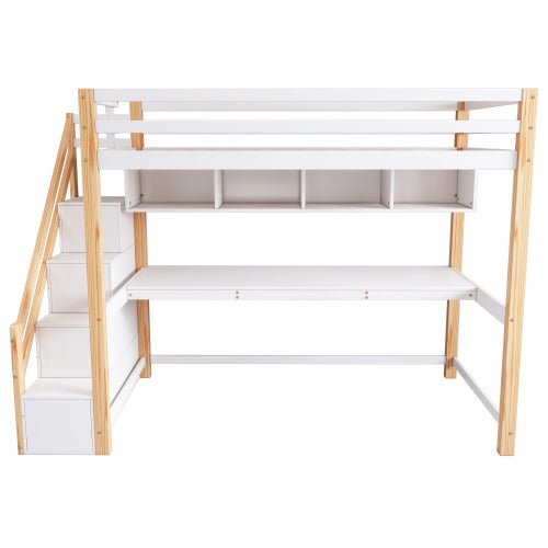 OOIILLEE Lit Mezzanine Enfant Avec Espace De Rangement Sous