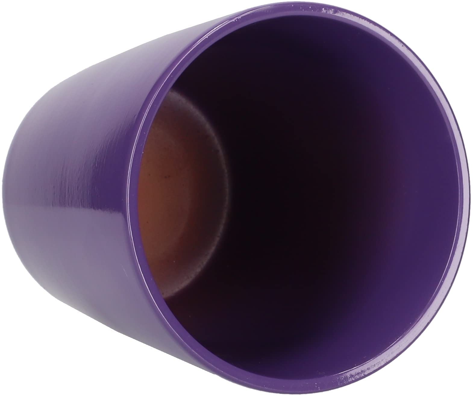 Doniczka osłonka donica ceramiczna na kwiaty rośliny ø12 cm fiolet gładka - KOTARBAU - 4