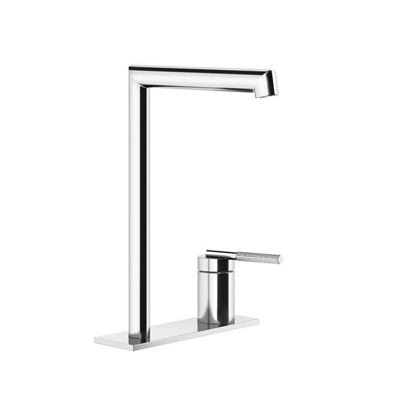 Robinet Lavabo Thema Lux - Chromé, Acier Inox - Mitigeur Économique Rotatif 360° | Montage Facile
