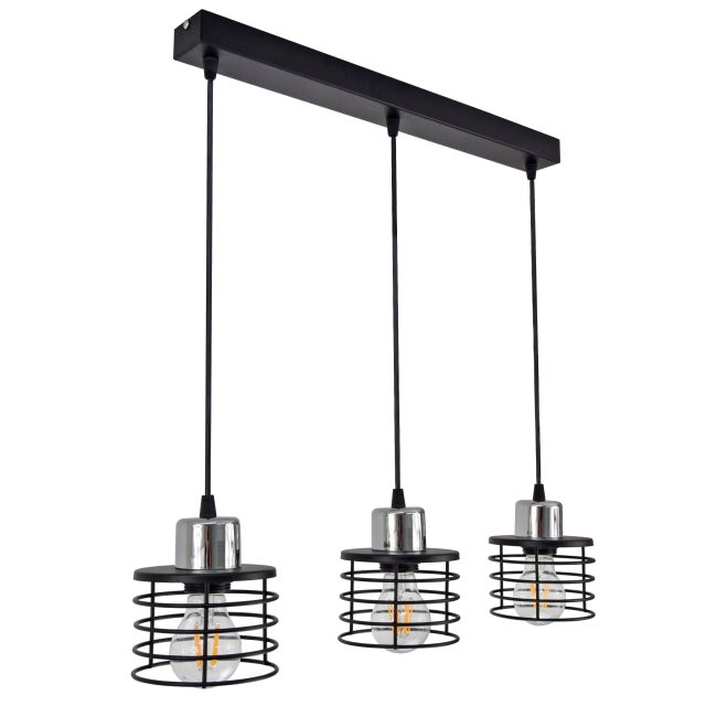 Lampa żyrandol led sufitowa wisząca vigo chrom e27