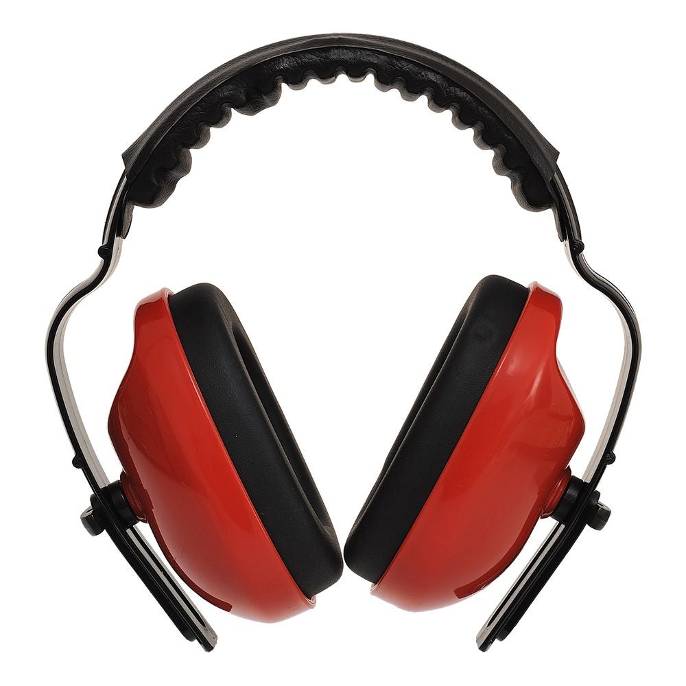 Casque Anti-bruit Portwest Classic Plus - Protection Auditive SNR 28 DB - Léger Et Confortable - Couleur Rouge PW48RER