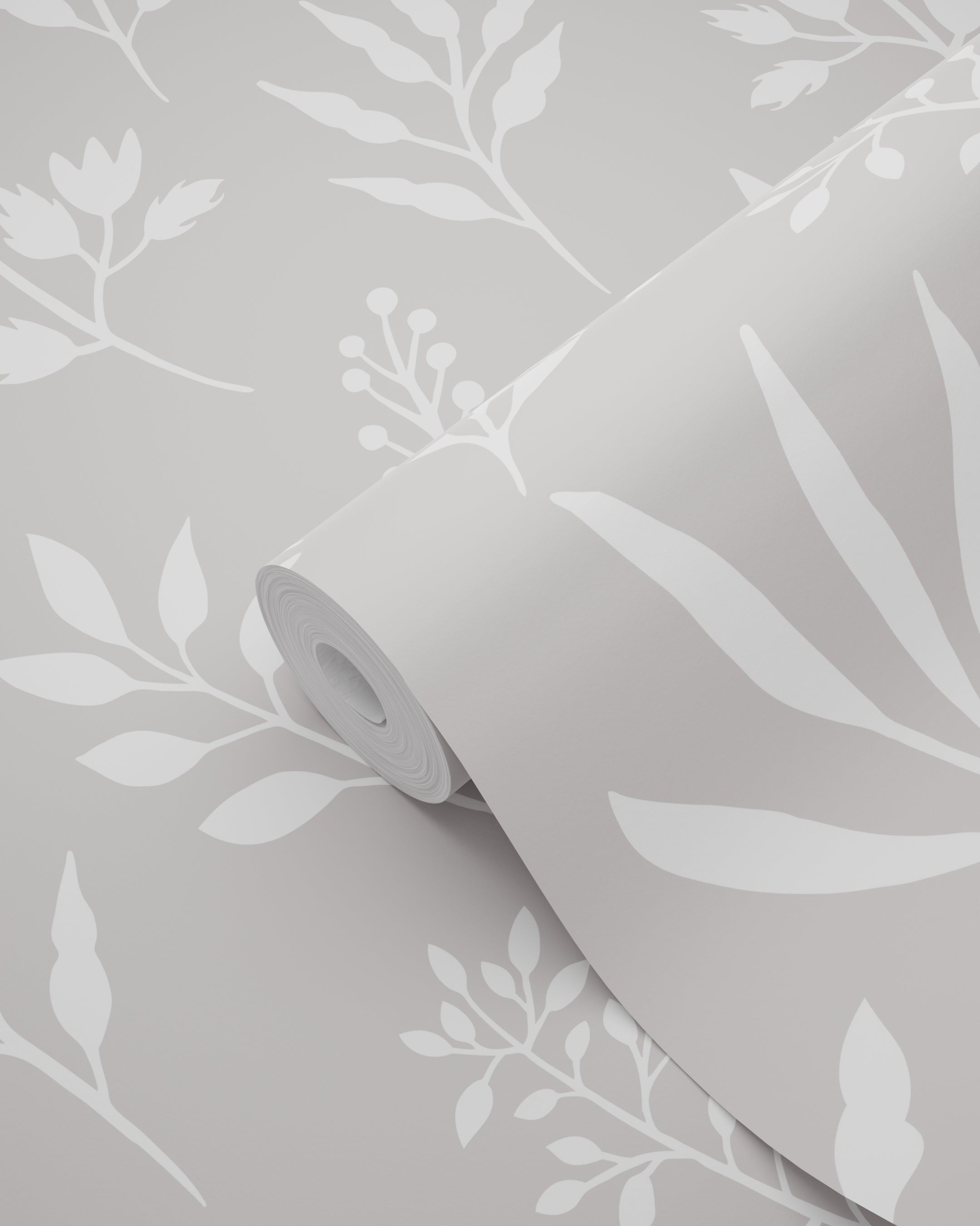 Papier peint fleurs au style scandinave gris chaud - 53 cm x 10.05 m - ESTAhome - 8