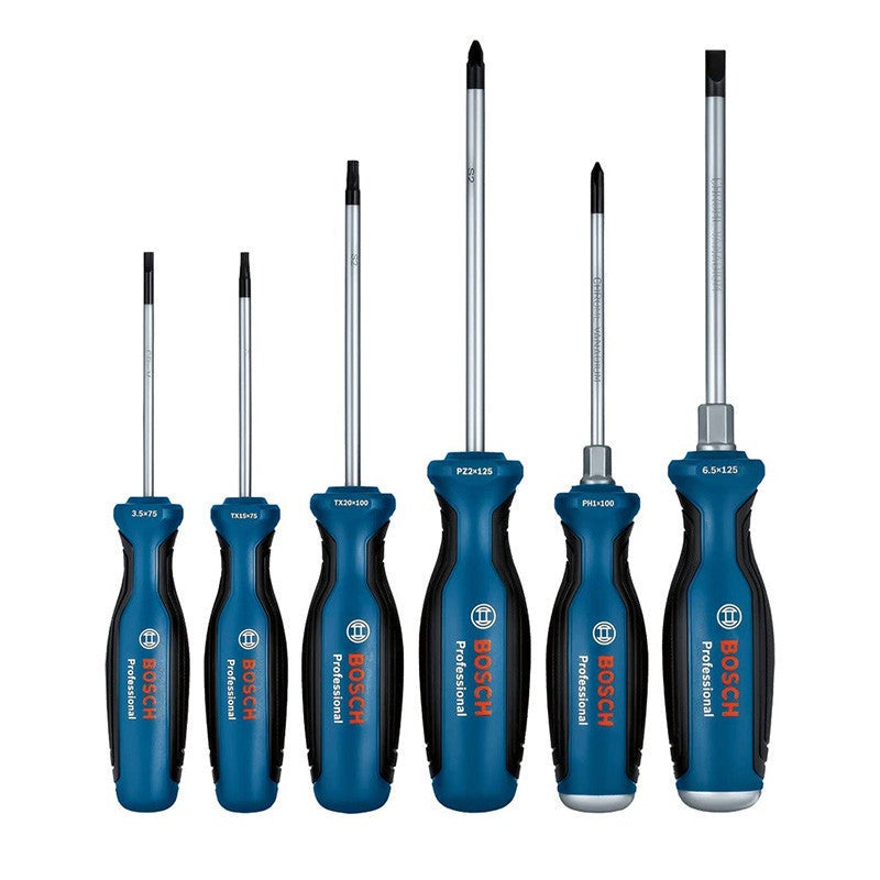 BGS TECHNIC - LOT DE 5 TOURNEVIS PLATS/CRUCIFORMES
