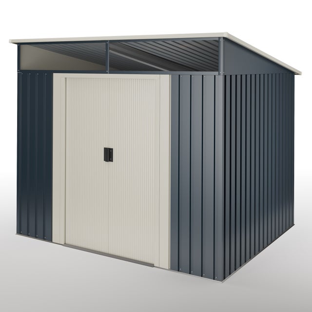 Abri de jardin Wasabi Stark 6.6 m2 - Garantie 10 ans - 279x238x203cm. Remise métal