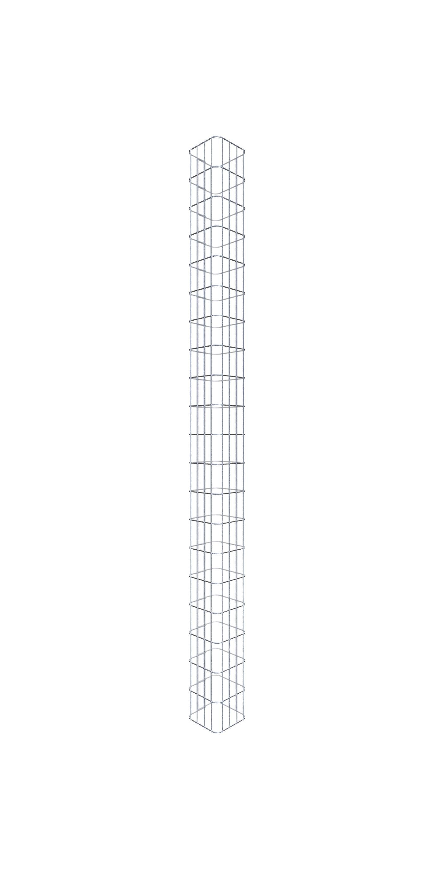 Kolumna gabionowa, kwadrat 22 cm x 22 cm, wysokość 200 cm, MW 5 cm x 10 cm