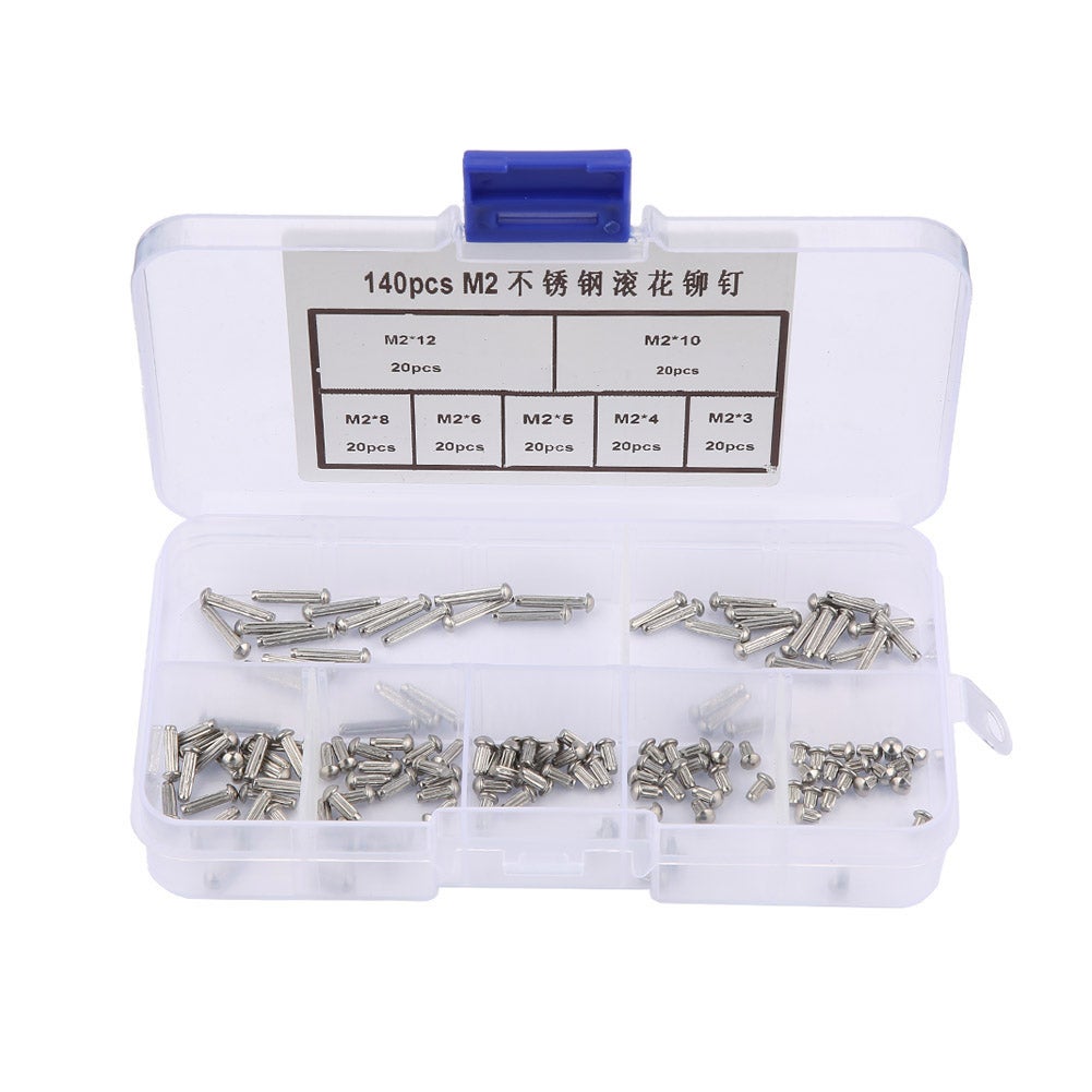 Rivetti Solidi M5 In Acciaio Inossidabile - 50 Pezzi Con Gambo Zigrinato A Testa Tonda | Per Valigie, Giocattoli E Lavori Fai Da Te - Foto 3