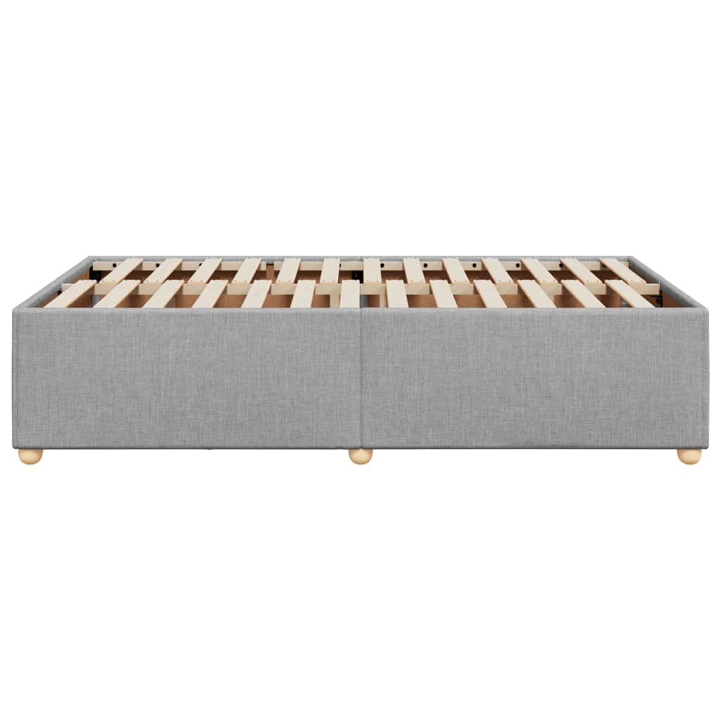 Cadre de lit sans matelas gris clair 120 x 200 cm tissu - 5