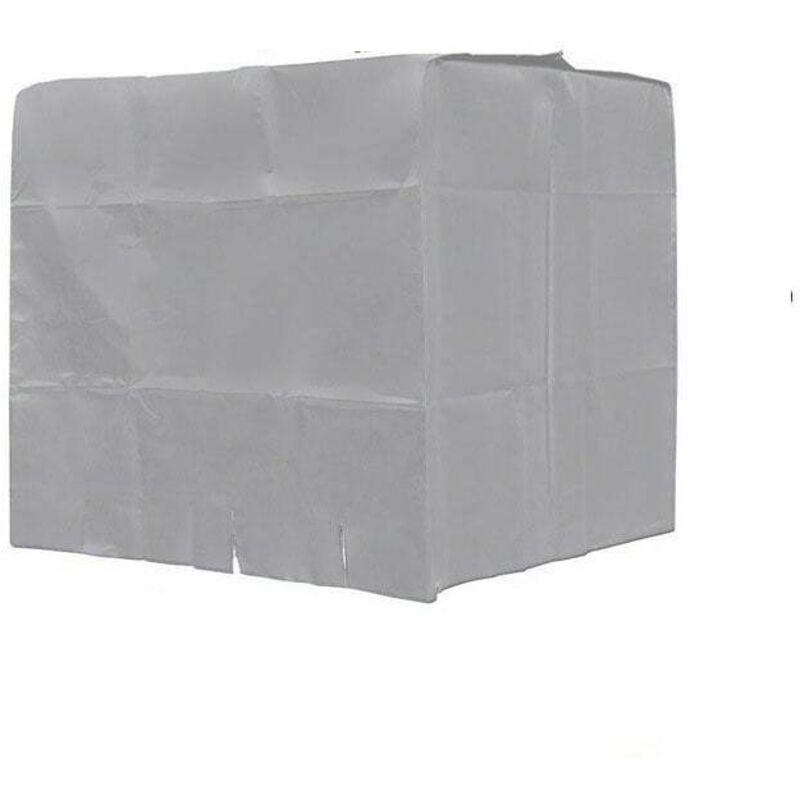 Prelata rezervor IBC 1000L 120×100×116cm argintie, rezistentă la praf, anti-UV și impermeabilă