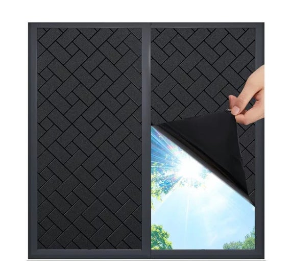 (Le Noir, 45x200cm) Folia Okienna Antyrefleksyjna Folia Zaciemniająca Okno Folia Elektrostatyczna Szyba Anty UV Folia Efekt Matowy do Biura Domu Sali