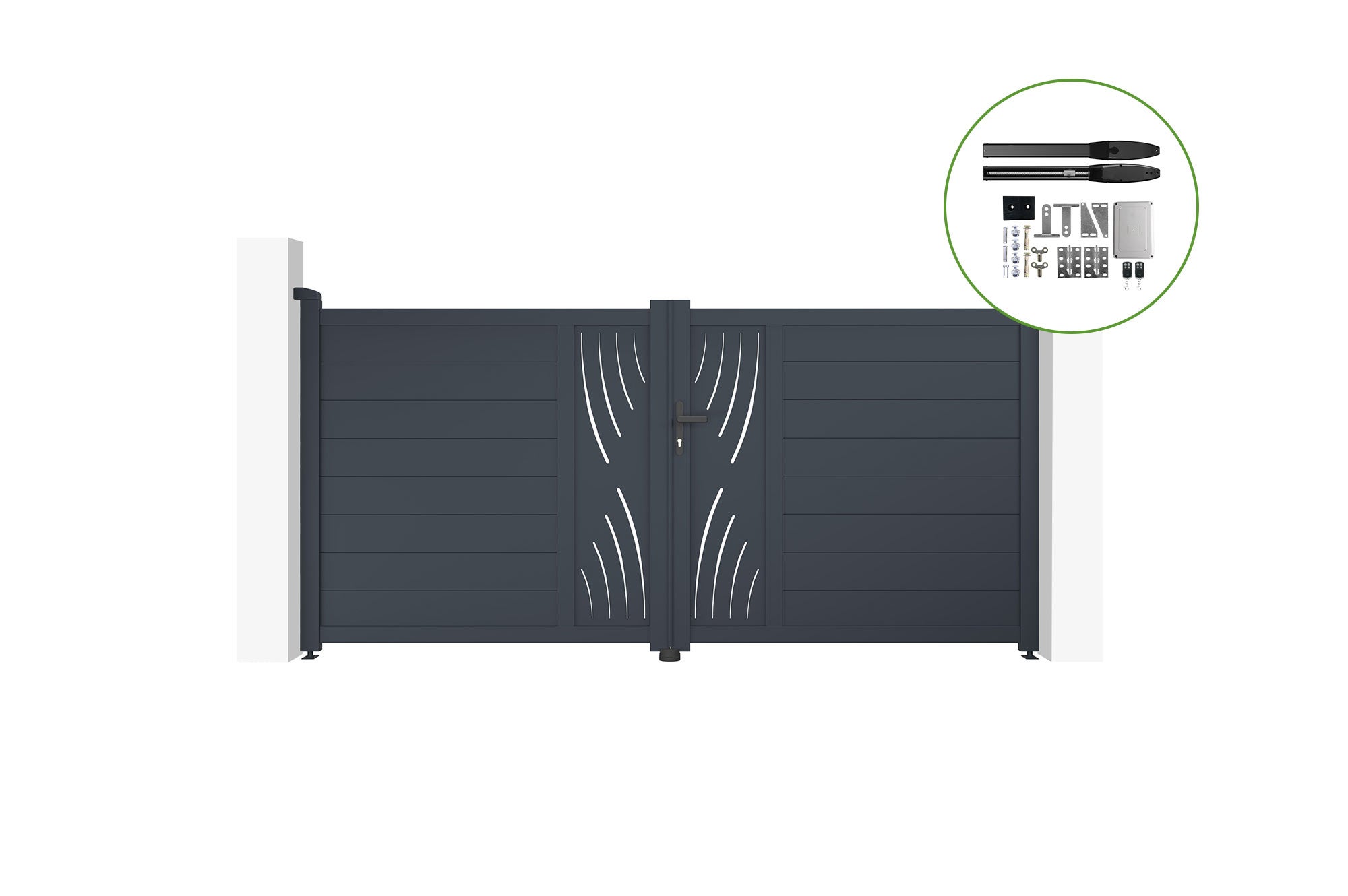 Elektryczna brama skrzydłowa VELETA 300B140 + napęd HICKER B200