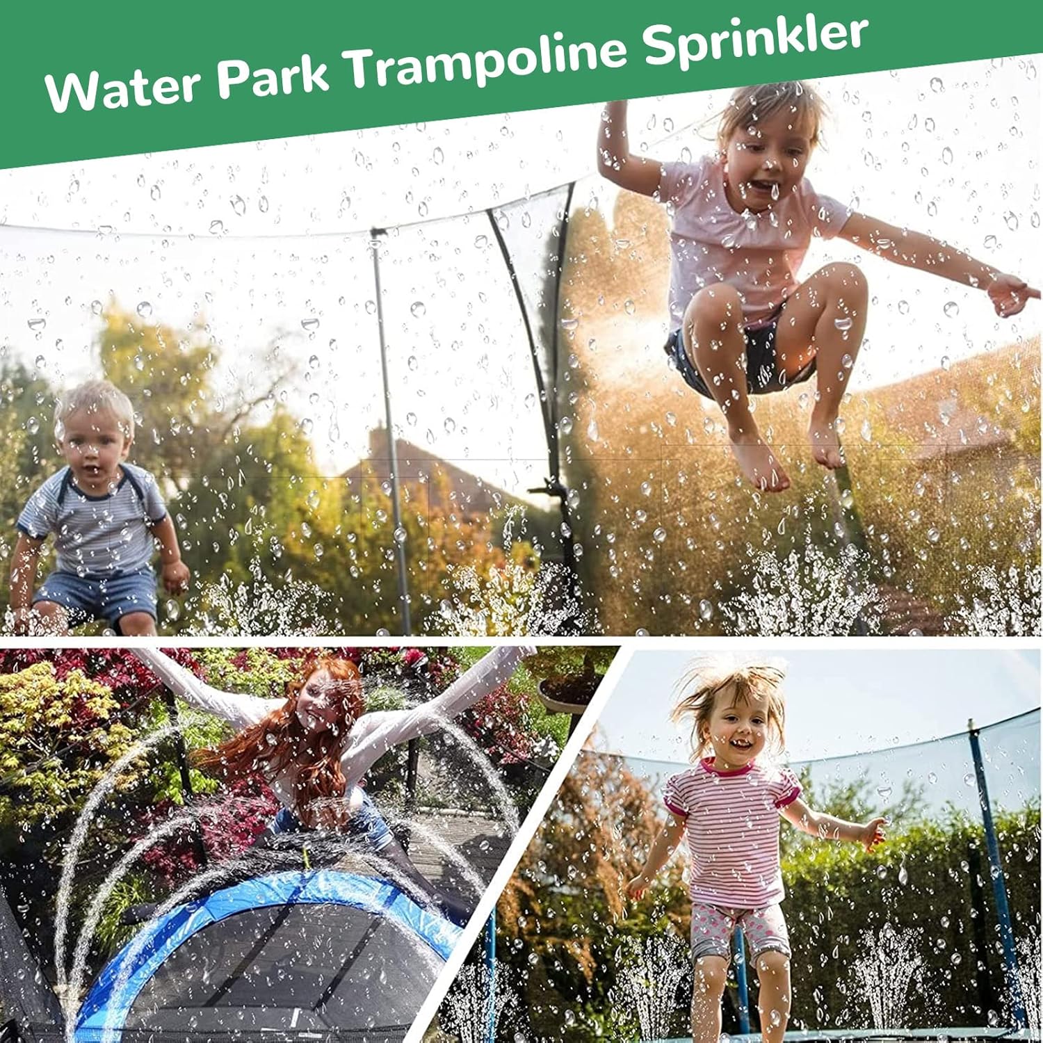 Arroseur de trampoline, adapté aux jeux et aux activités aquatiques, un jouet d'été amusant pour les parcs aquatiques (12 mètres). - 2