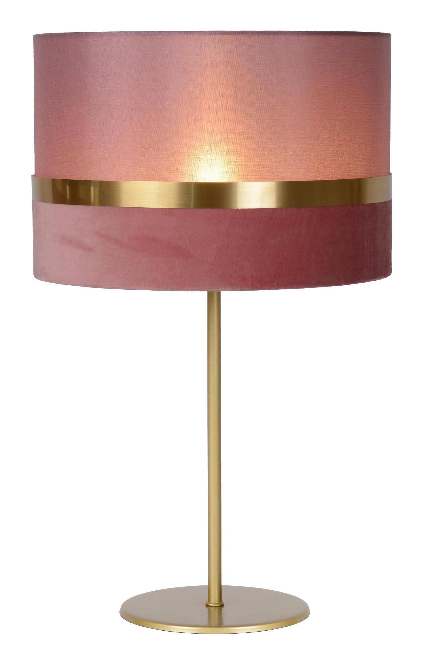 Lampa stołowa z abażurem Extravaganza różowo-złota 1xE27x40W Lucide