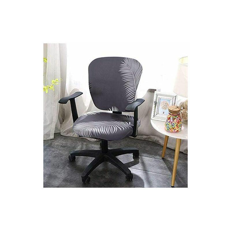 chaise de Bureau Ordinateur Covers, Split Stretchable siège Housse Lavable et Amovible Rotating Chaise Housse de Protection - 5