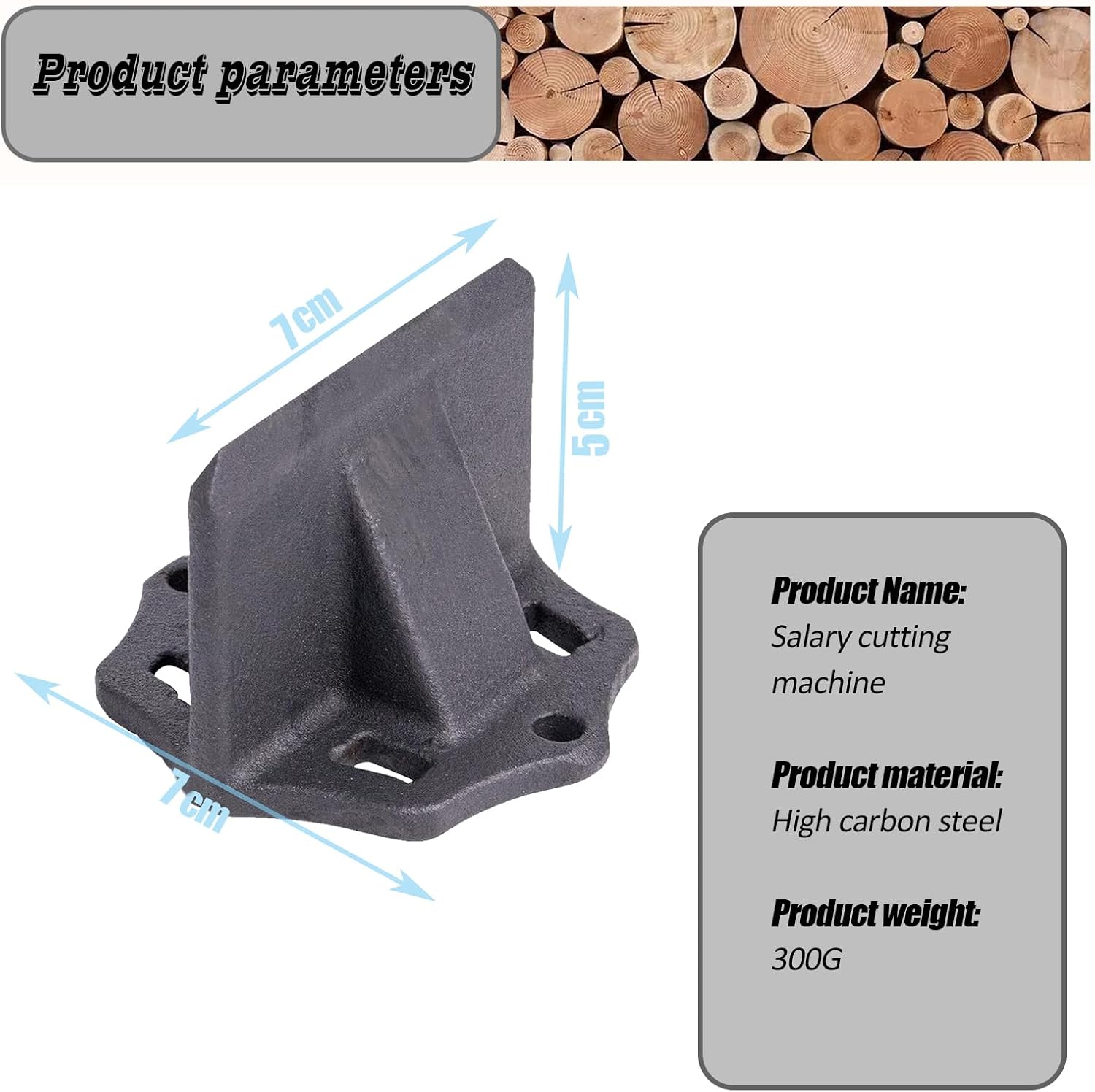 Support de fendage de bois de chauffage, outil de coin de fendage de bois de chauffage, fonte robuste, bonne portabilité - 7