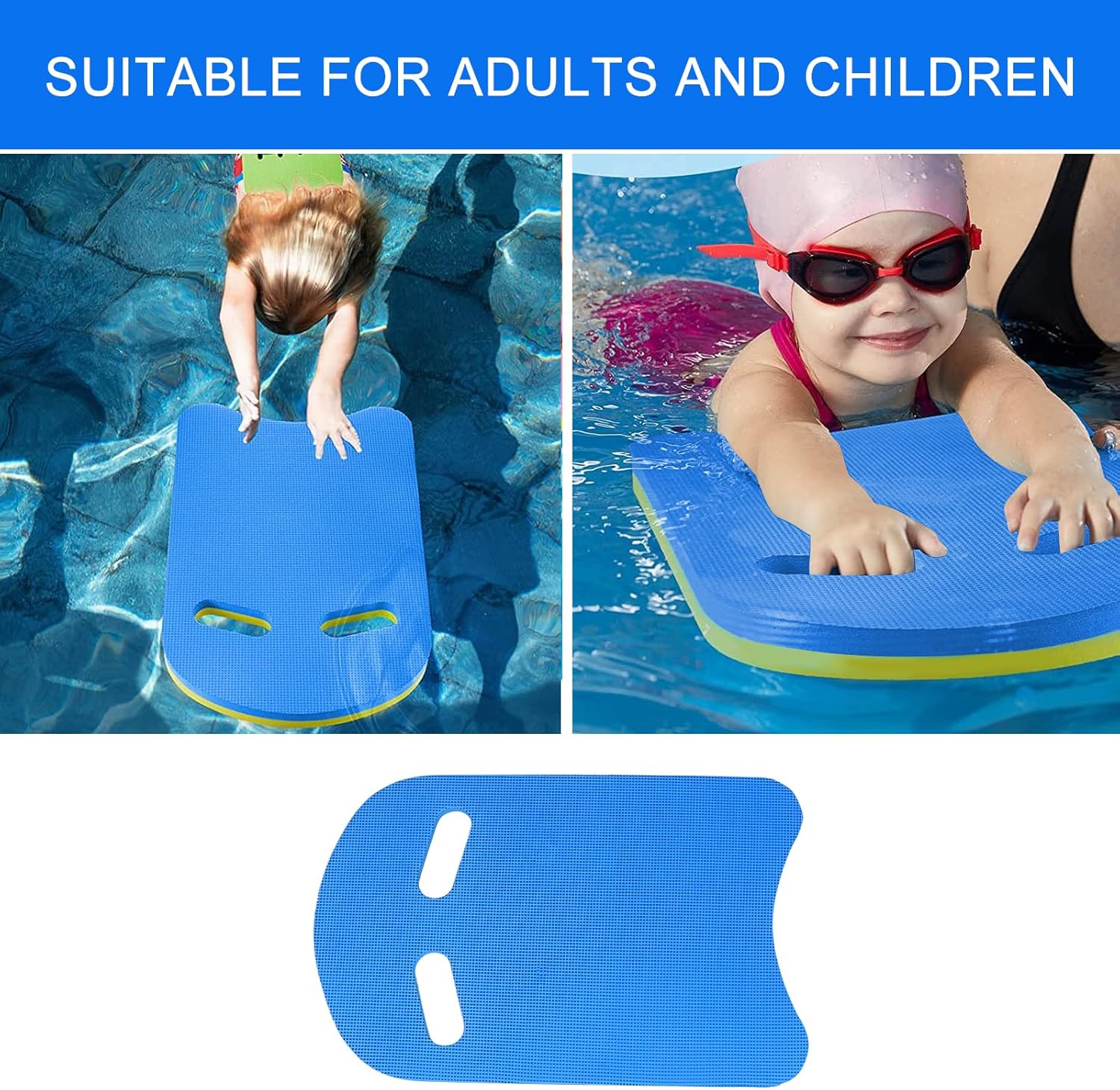 Tavola Da Nuoto Galleggiante Per Adulti E Bambini – Kickboard In EVA Per Allenamento In Piscina, 44x29x3,5 Cm, Antiscivolo - 4