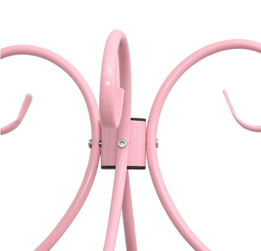 Lit à baldaquin métal rose Donkl 140x200 cm - 4