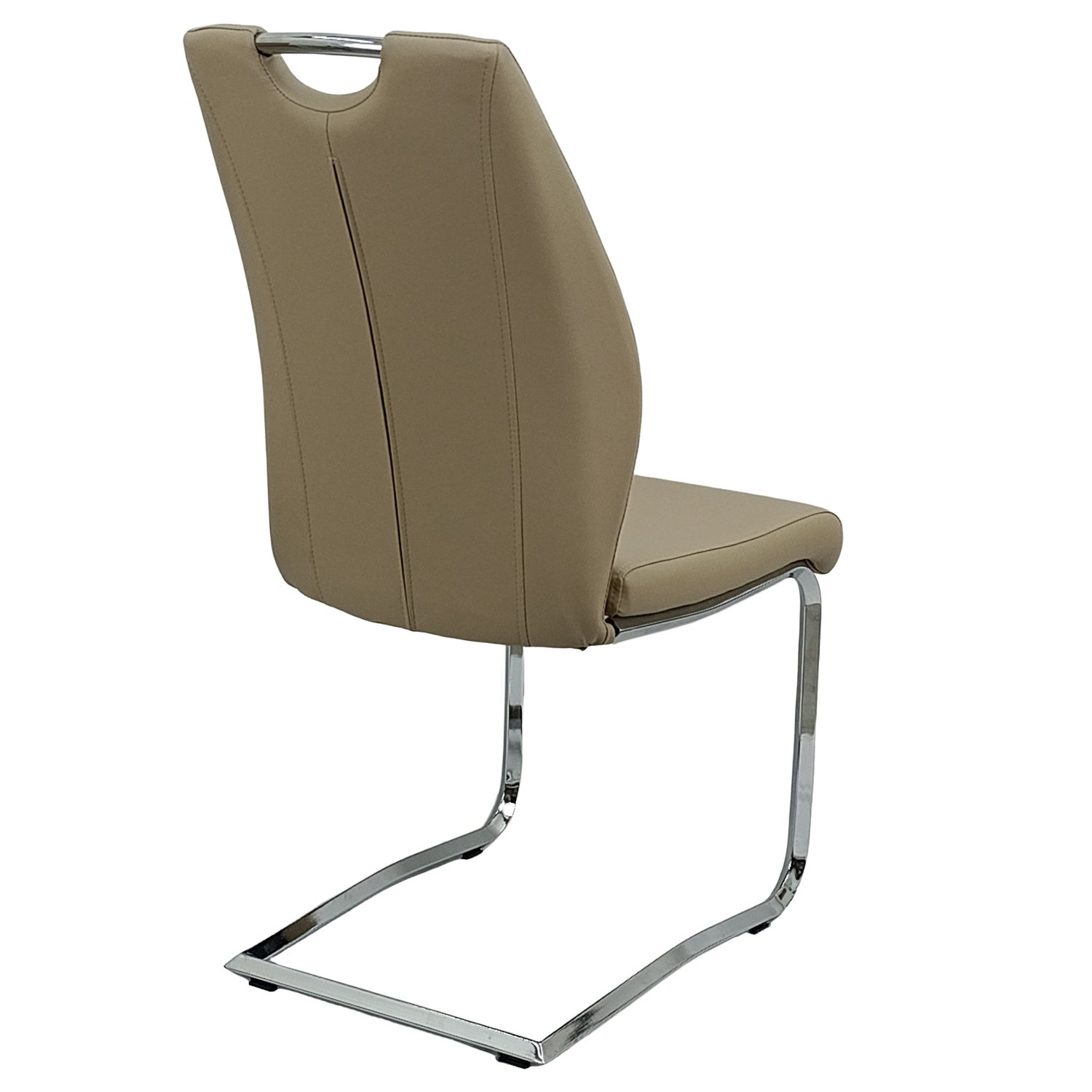 Marvin Sedia con Struttura in Metallo e Seduta Imbottita Edda di Design Moderno per Casa Ufficio Sala da Pranzo (4, Tortora) - 2