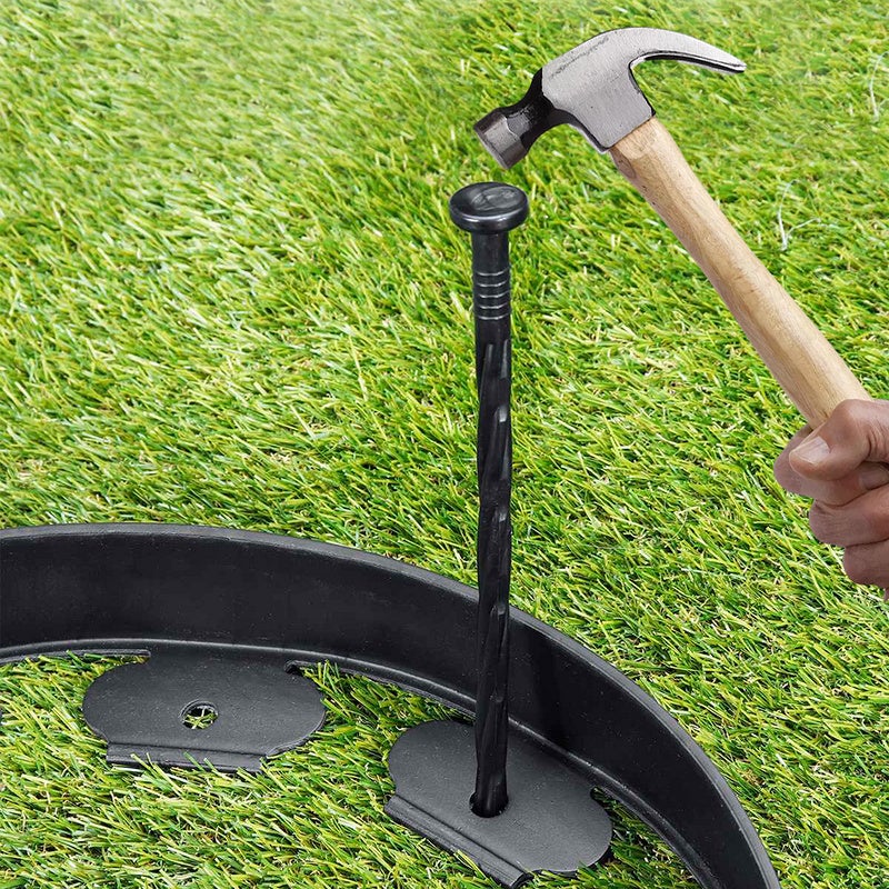 Bordure de jardin flexible noir - 5 cm x 10 mètres avec 30 piquets d'ancrage - 3