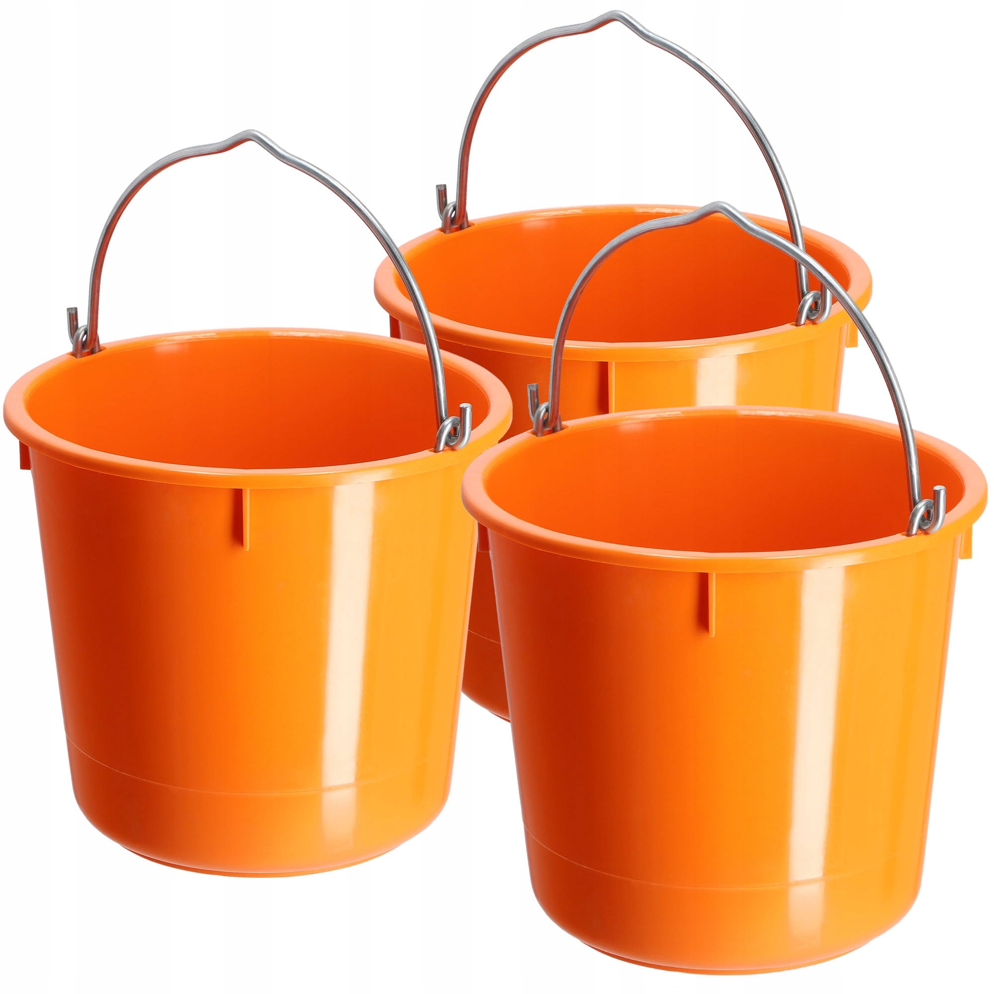 WIADRO BUDOWLANE 12L GOSPODARCZE OGRODNICZE PLASTIKOWE MOCNE ZAPRAWĘ 3 szt