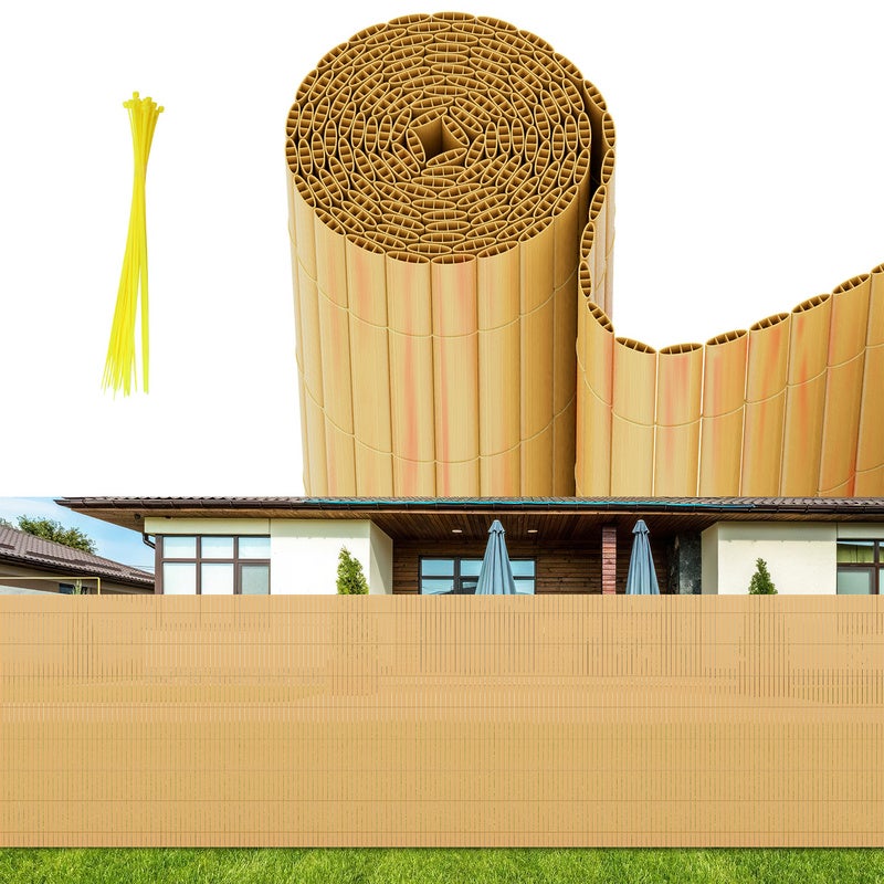 Moskitiera z trzciny PCV na balkon lub taras. Bambusowa osłona przeciwwiatrowa na balkon 180 x 900 cm.