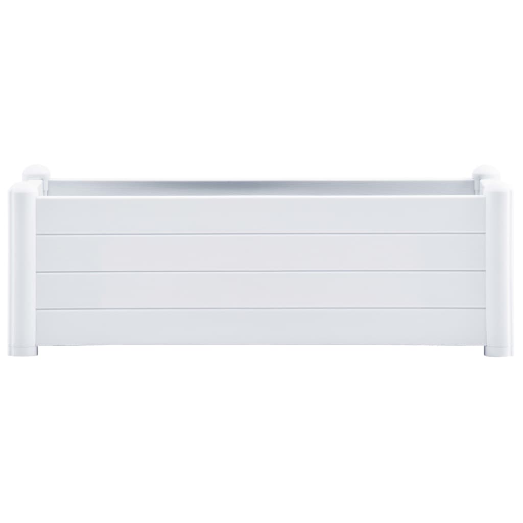 Fioriera aiuola rialzata piante fiori giardino PP 100 x 43 x 35 cm bianco 02_0001224 - 2