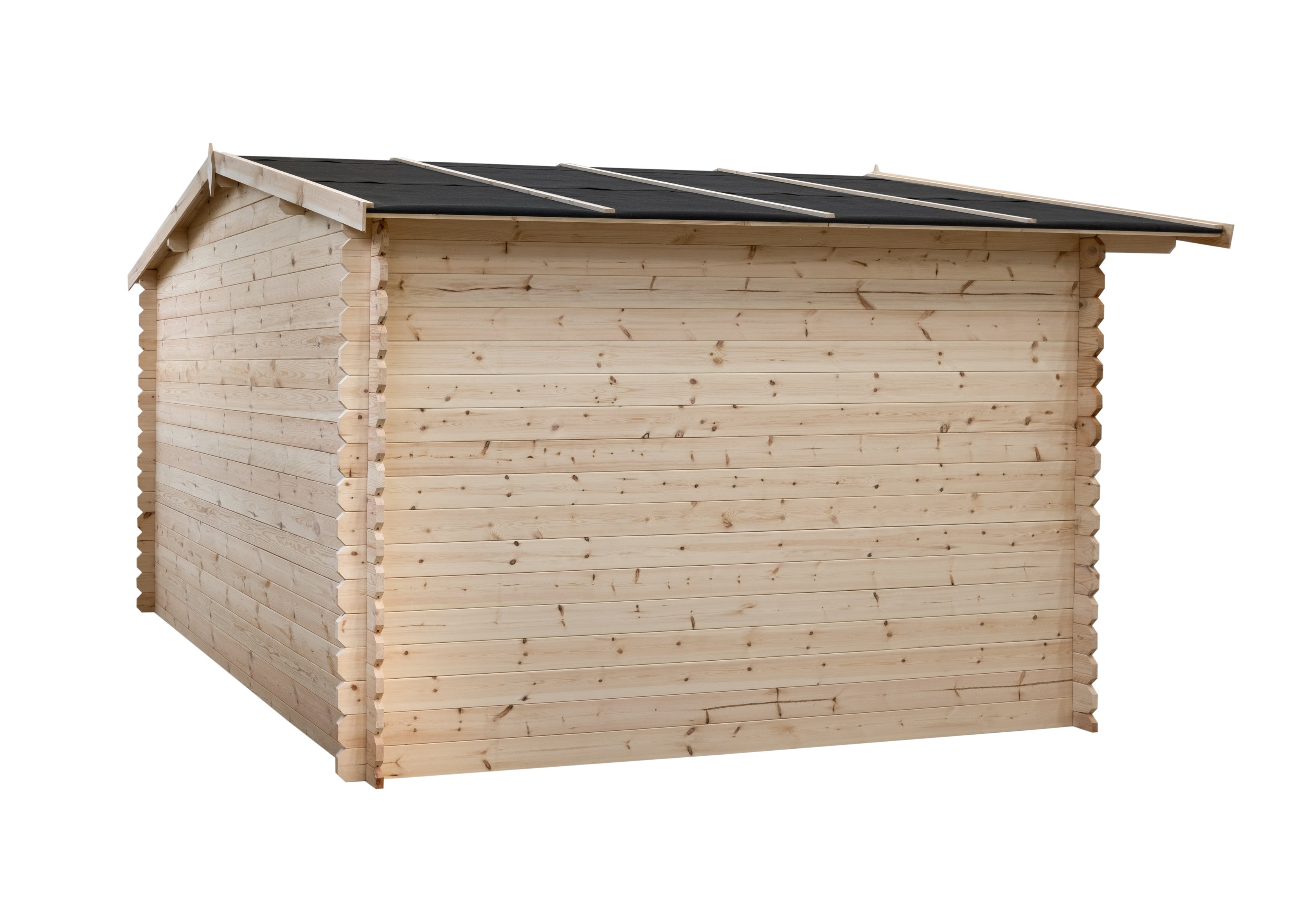 Abri de jardin en bois brut, ep 28mm, surface utile 9.9m² INT021 /INEKSA - 3