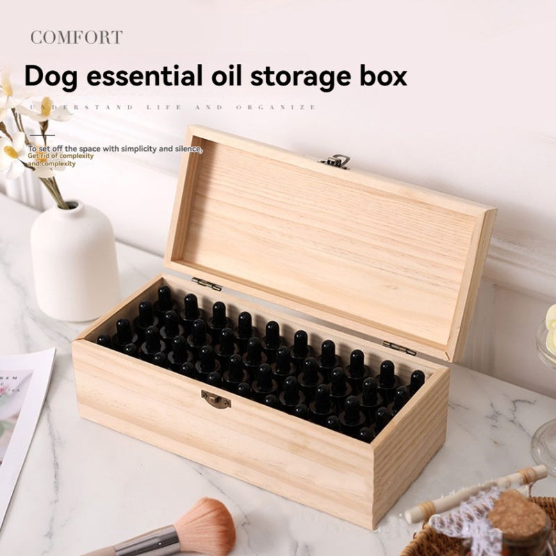 Boîte en bois pour huiles essentielles avec 36 compartiments, capacité pour flacons d'huiles essentielles de 1 à 3 ml. - 6