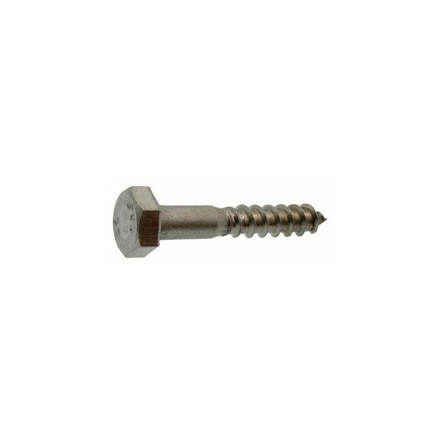 Vis à bois tête hexagonale - Tirefond - Inox A4 6x110 mm - Boîte de 100