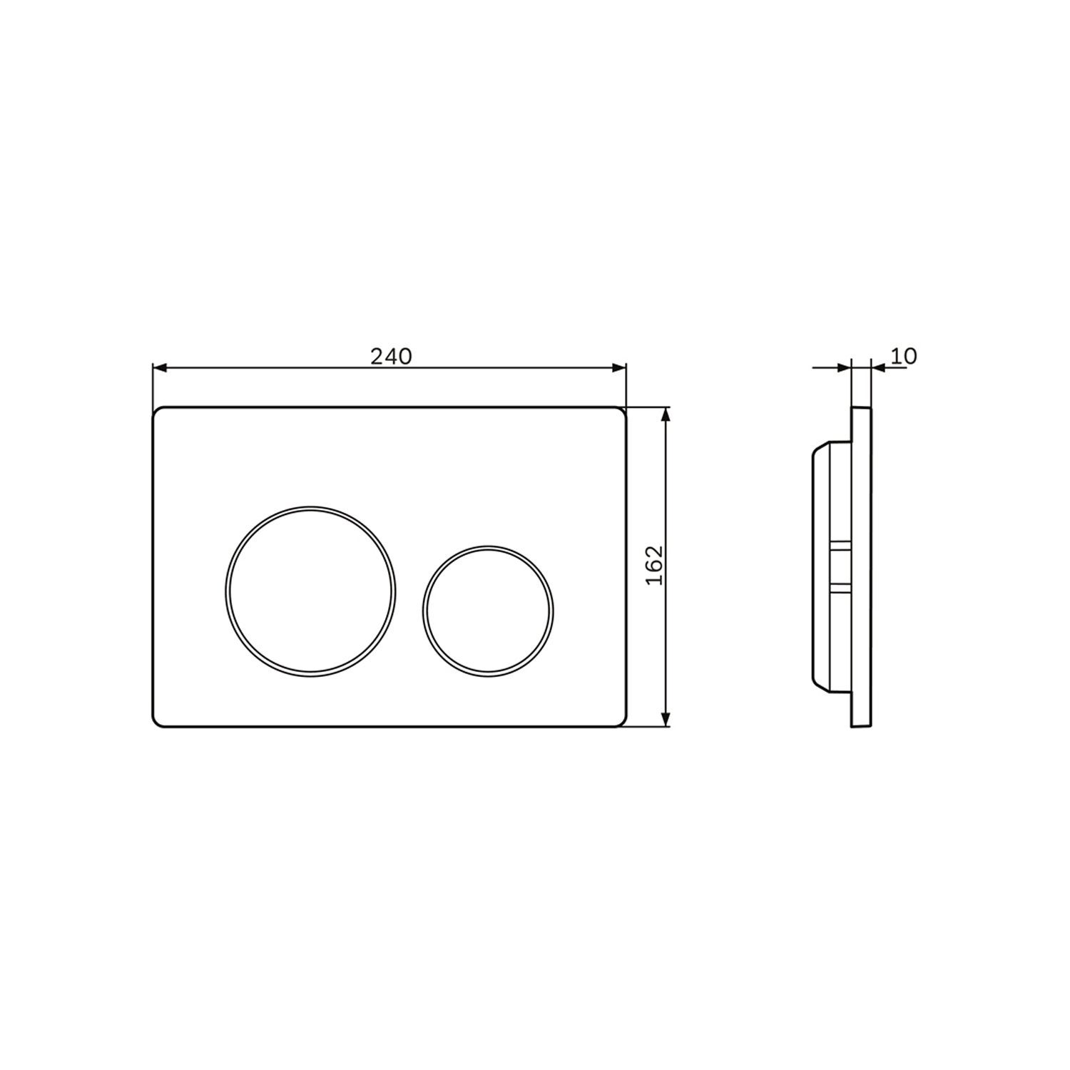 Pack WC suspendu bâti mural et cuvette Plaque Round Chrome Pack WC Bati-support AM.PM X-Joy S - 7