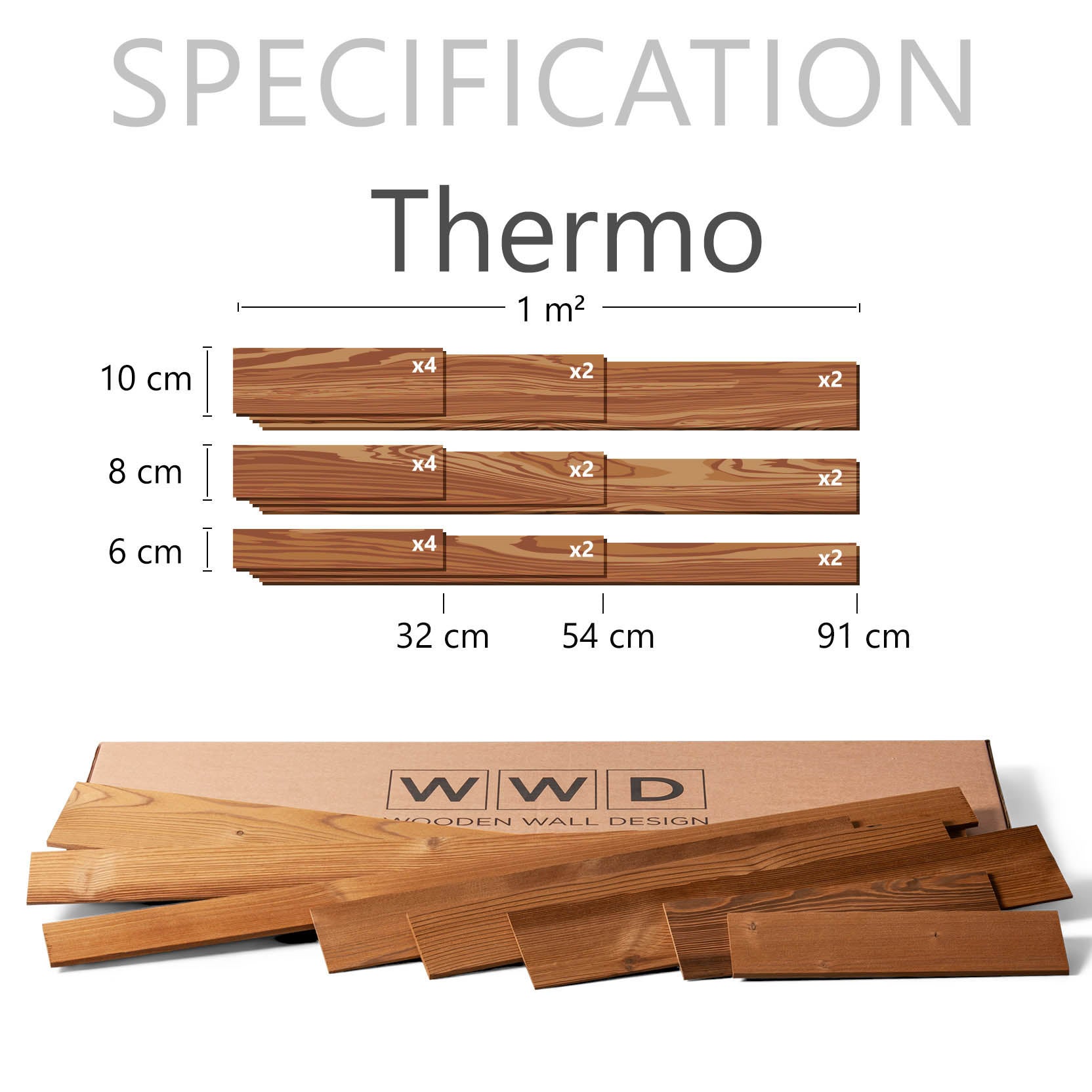 Panneau Mural Bois 3D Thermo - Pin Épicéa Thermotraité - Relief Sculpté - 24 Pièces 1m² - Parement Décoratif Intérieur - 7