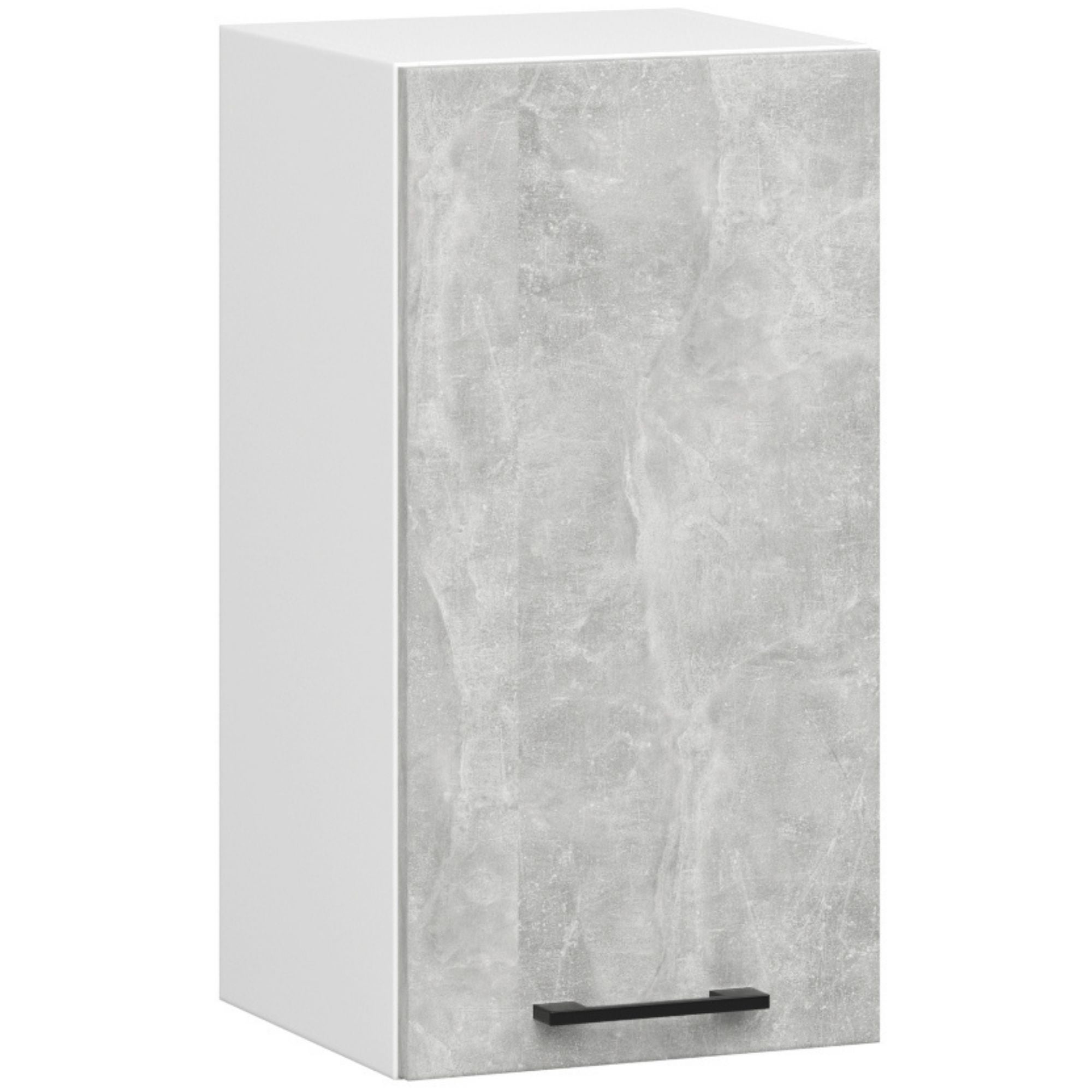 Szafka kuchenna AKORD W40 system OLIWIA Biała 40 cm 1 drzwi kolor Beton mat 2 półki 40x30x58 cm