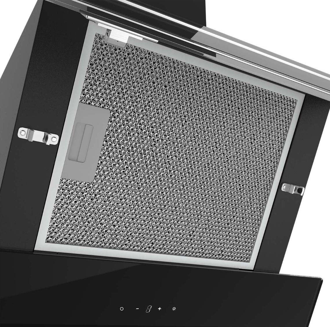 Hotte Tactile 60cm 650 m3/h Classe A+++ 4 Vitesses Booster Wi-Fi Connecté Touche Tactile Verre Noir 736NBK60 - 7