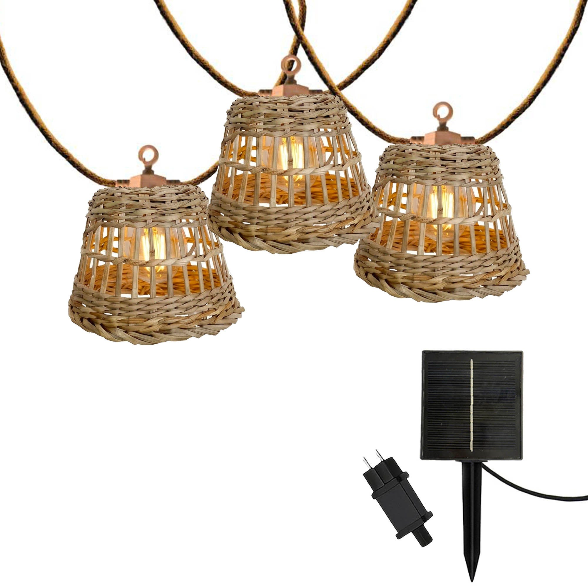 Guirlande solaire MINI HAWAI HYBRID 20 ampoules 13M Guirlande solaire MINI HAWAI HYBRID 20 ampoules 13M