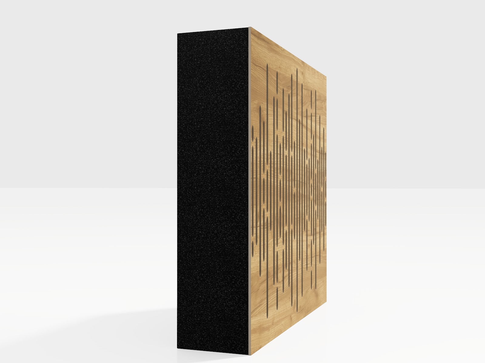 Lot de 2 Panneaux acoustiques AbFuser VELAR absorbants-diffusants 50x50x10cm -0,5 m² surf.totale -MDF perforé laminé et mousse acoustique -Chêne - 3