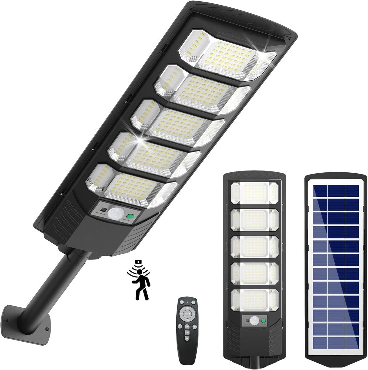 Lampadaire solaire extérieur 6500K, étanche IP67, LED, allumage — free download