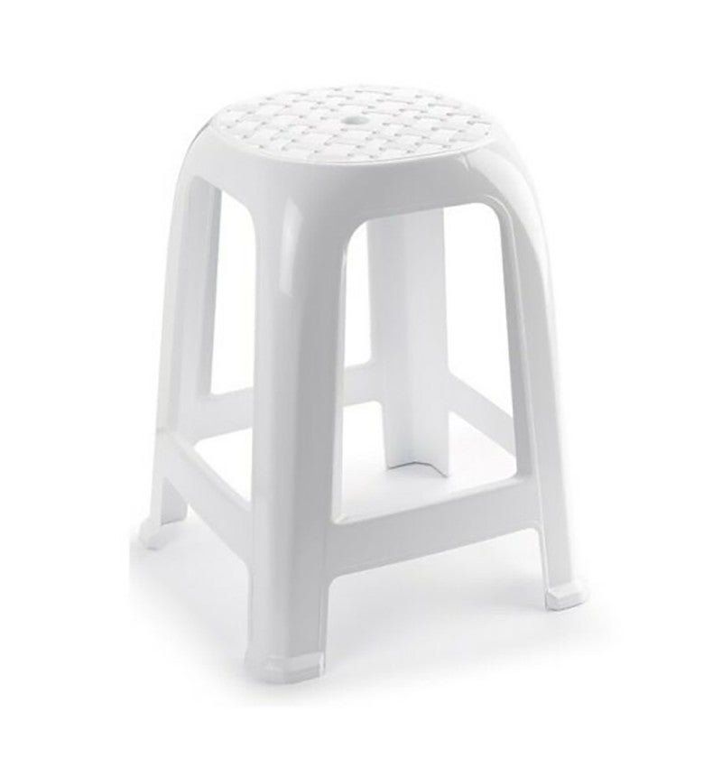 Comoda sedia sgabello impilabile in plastica da giardino - 3