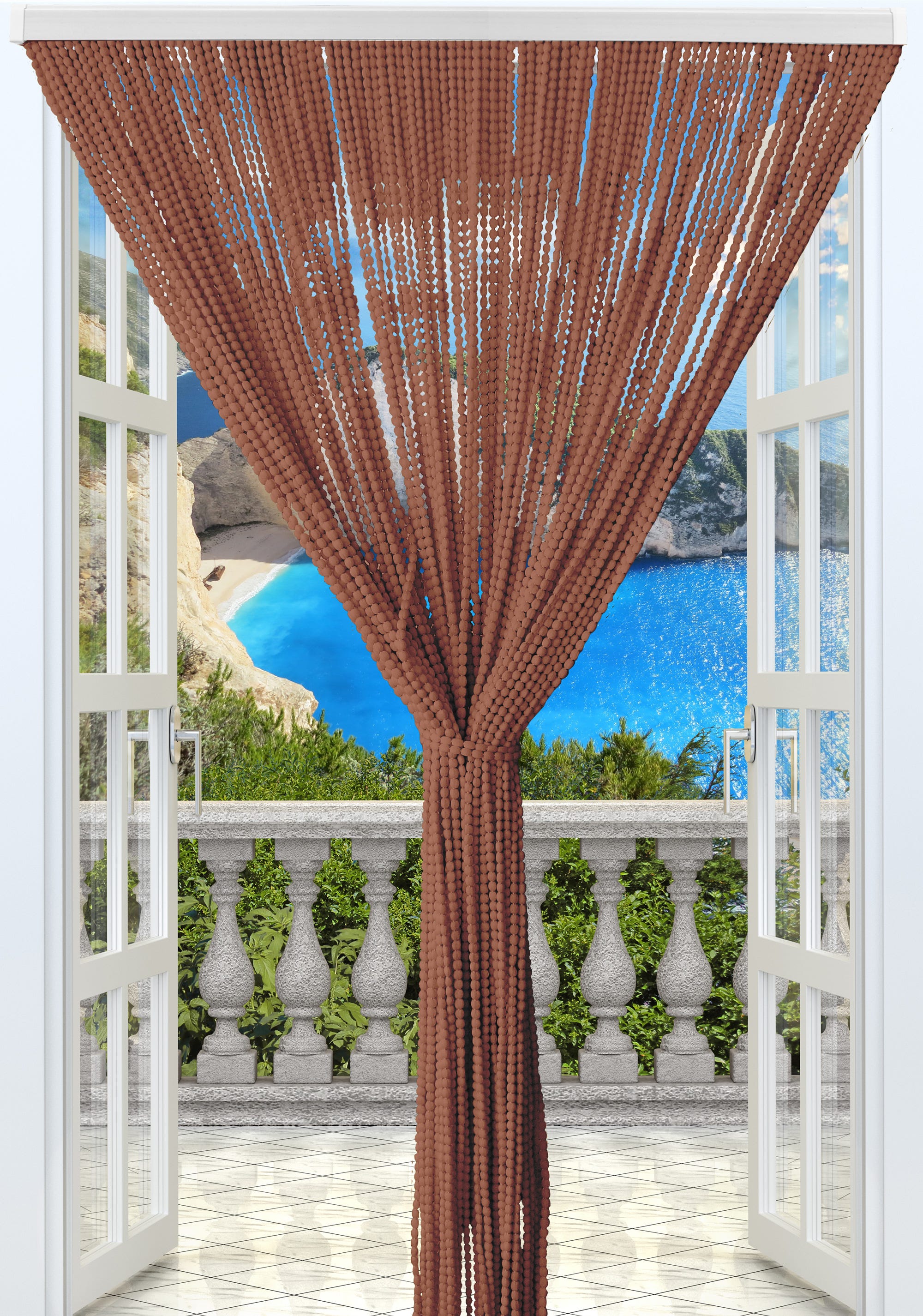 Tenda Da Sole VIVOHOME In Policarbonato - 100x200 Cm, Marrone Con Staffa Nera | Per Finestre E Porte - Foto 2