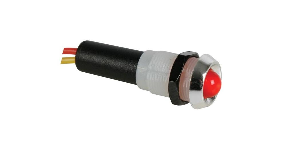 Seder VOYANT LED ROUGE 12V - BOITIER CHROME | Bricoman
