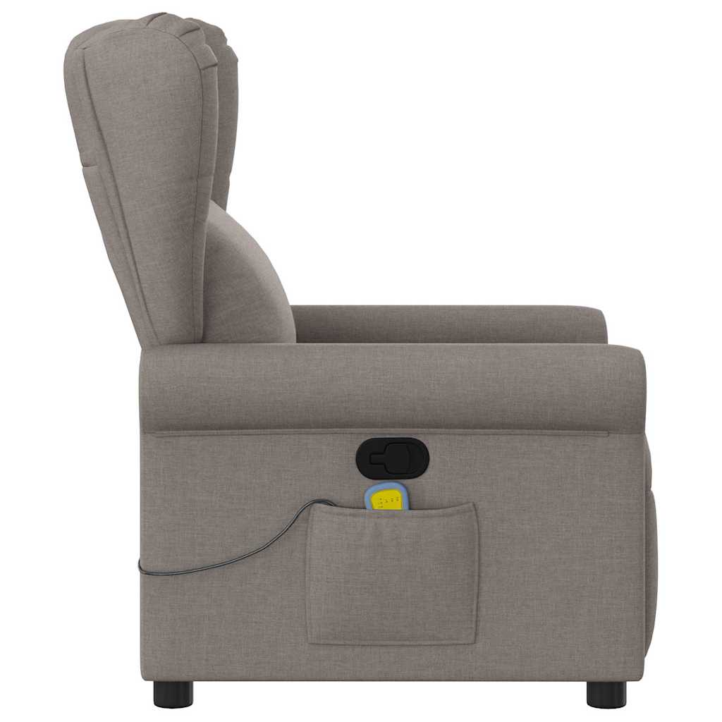 Fauteuil de massage | Fauteuil de relaxation | Chaise de relaxation inclinable Taupe Tissu CFW279994 - 4