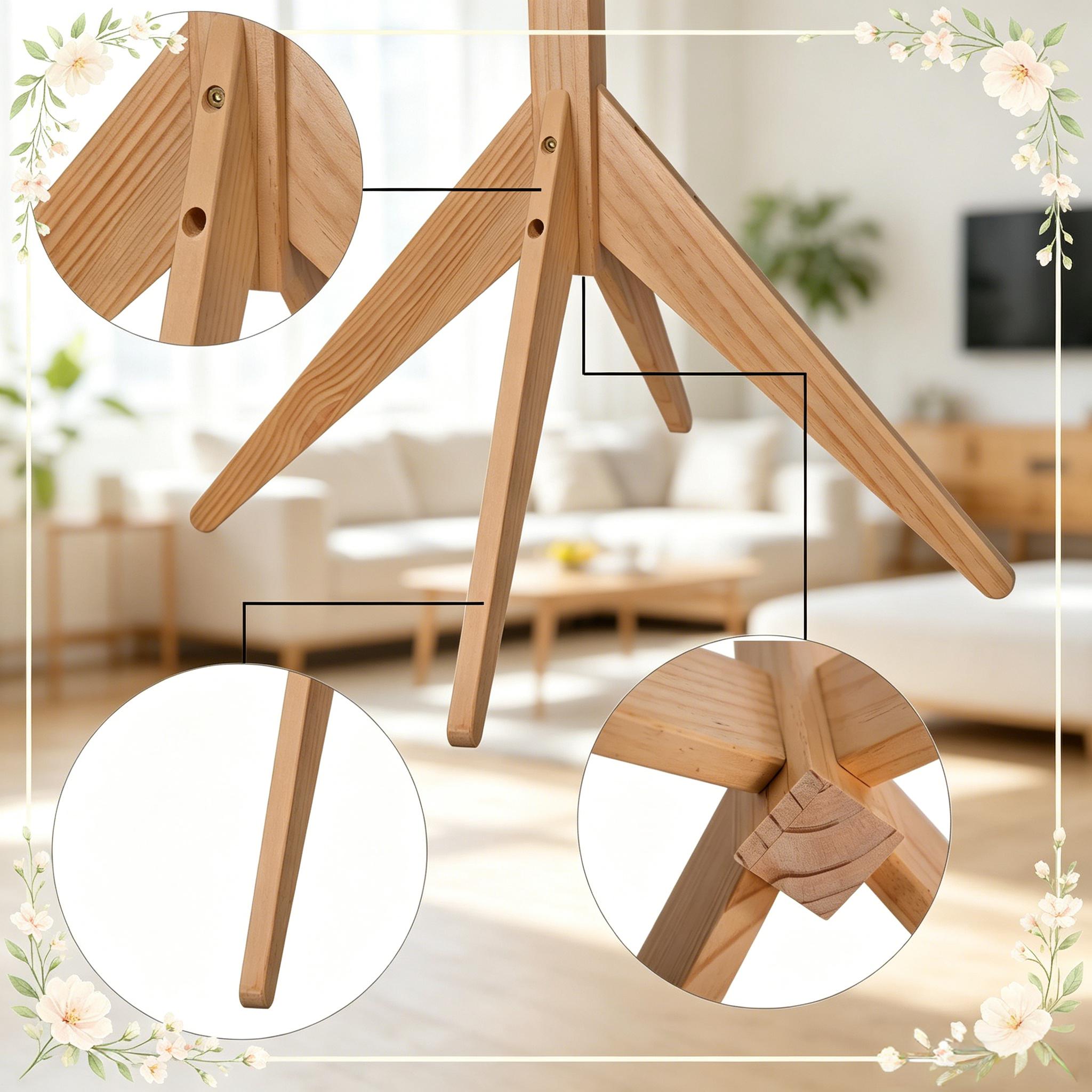 Porte-manteau design moderne, porte-manteau en bois, porte-manteau de salon (porte-manteau uniquement) - 5