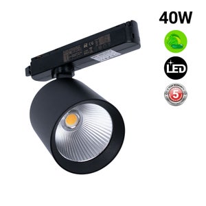 Projecteur LED 40W Pour Rail Monophasé - Spécial Boucherie, Met En Valeur Les Viandes - Orientable 360°, Angle 38°