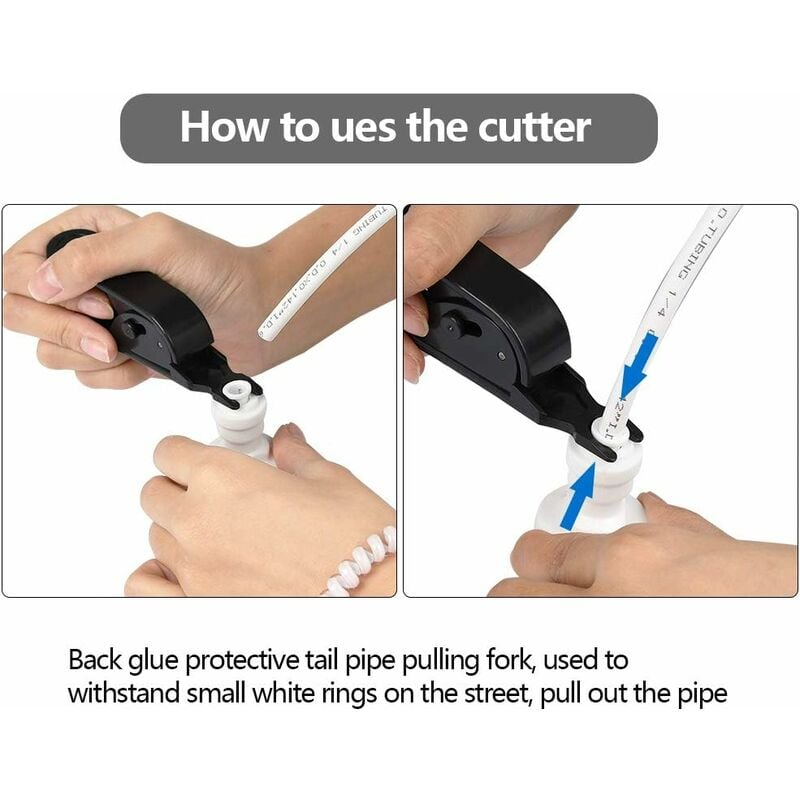 Kit Raccordement Eau 50m Tuyau 1/4" Blanc + Coupe-Tuyau - Pour Osmoseur Réfrigérateur